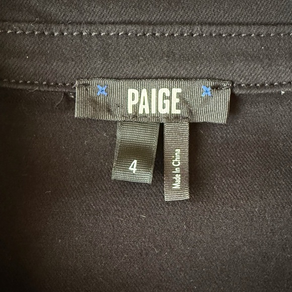 PAIGE Woman Black Stretch Denim Utility Jumpsuit US4 Preppy Boho Contemporary - Picture 11 of 11